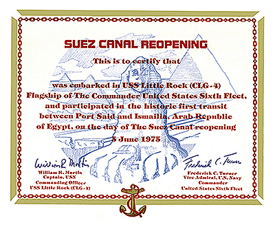 Suez Certificate